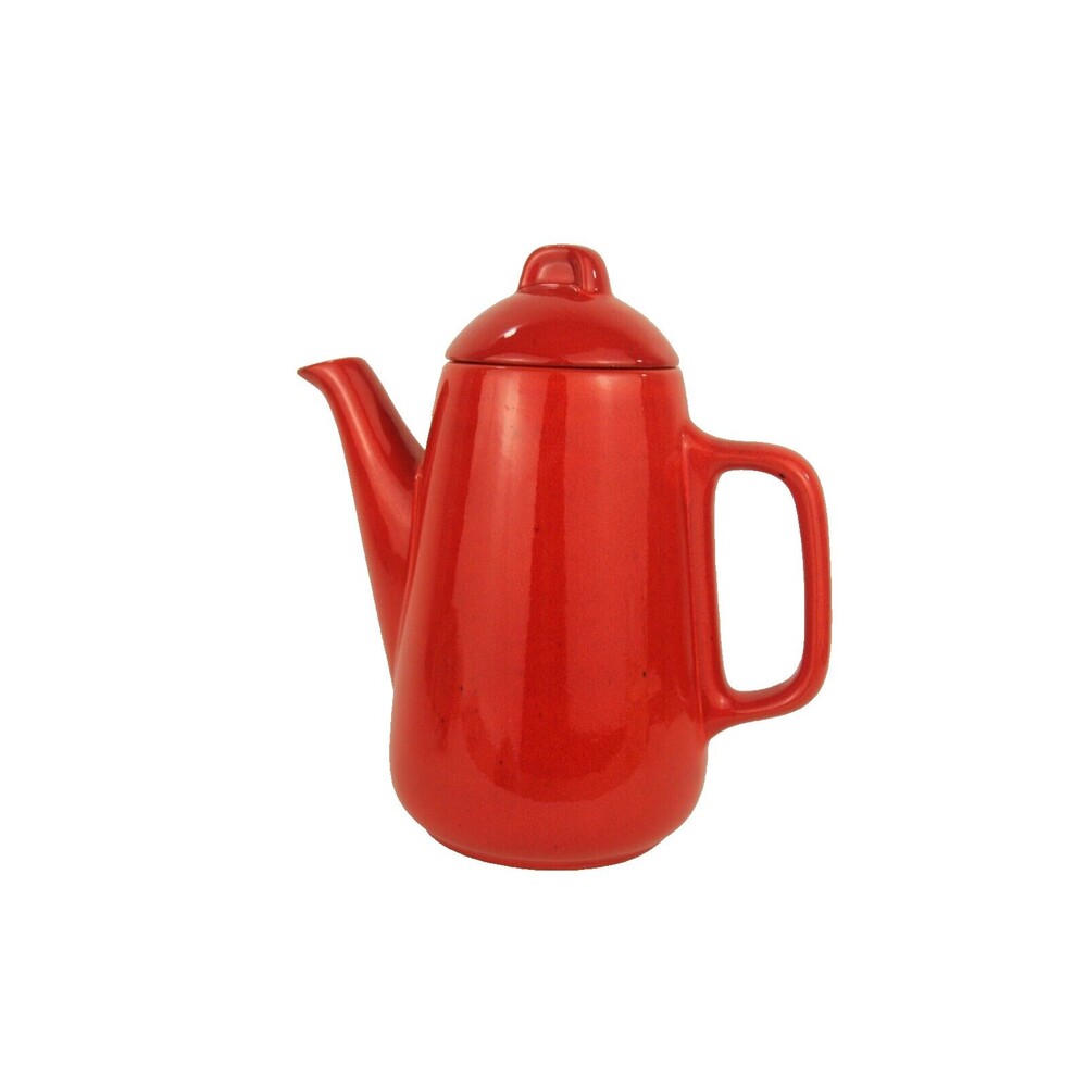 Vintage Gerz Ceramic Coffee Pot Bright Red -  West German - MCM Mid Century
